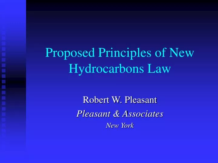 proposed principles of new hydrocarbons law