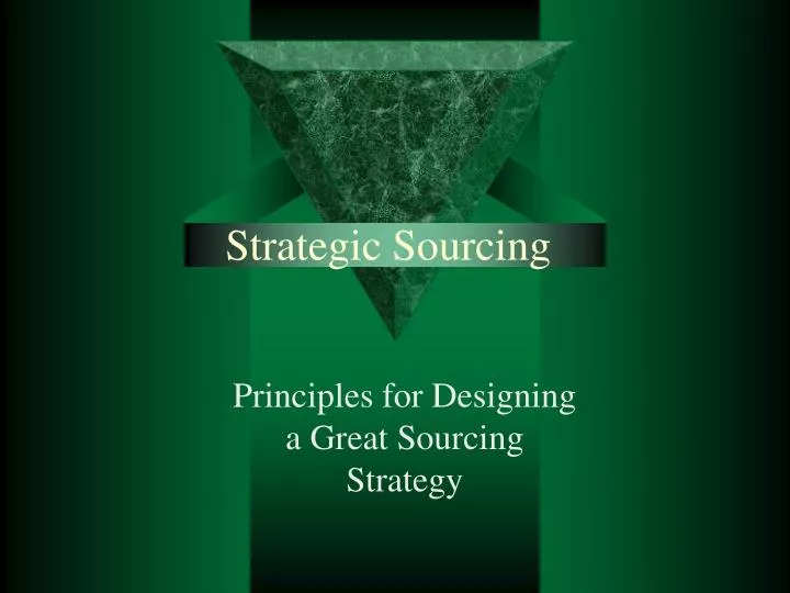 strategic sourcing
