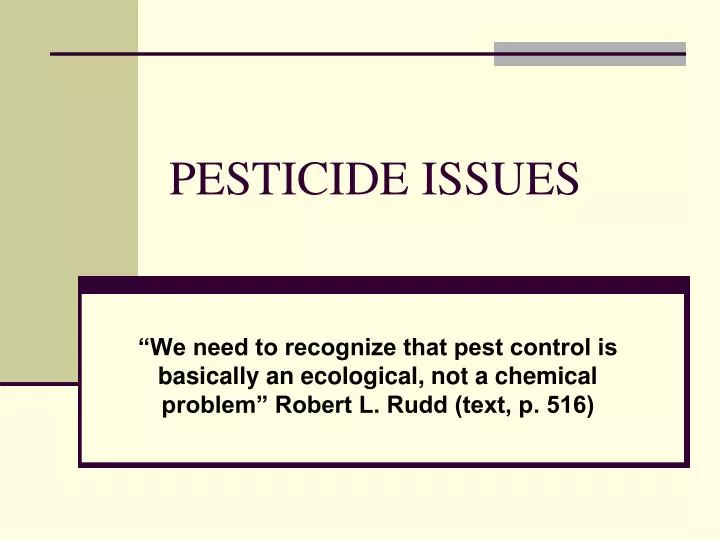 pesticide issues