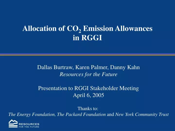 allocation of co 2 emission allowances in rggi