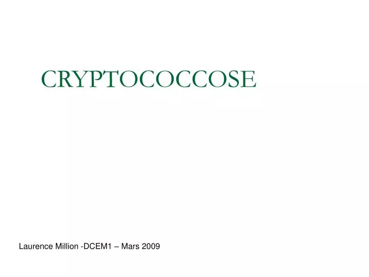 cryptococcose