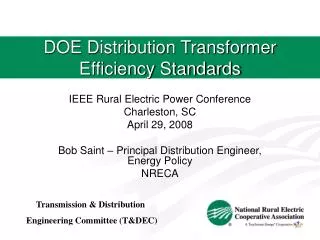 DOE Distribution Transformer Efficiency Standards