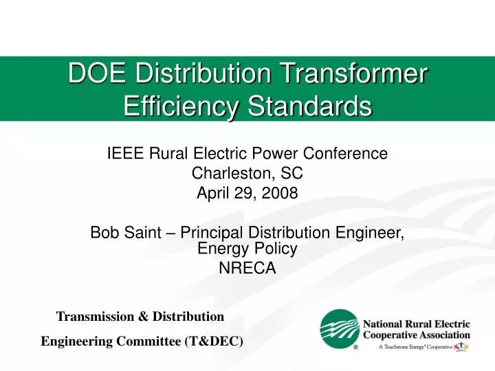 doe distribution transformer efficiency standards