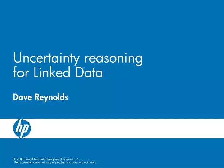 uncertainty reasoning for linked data
