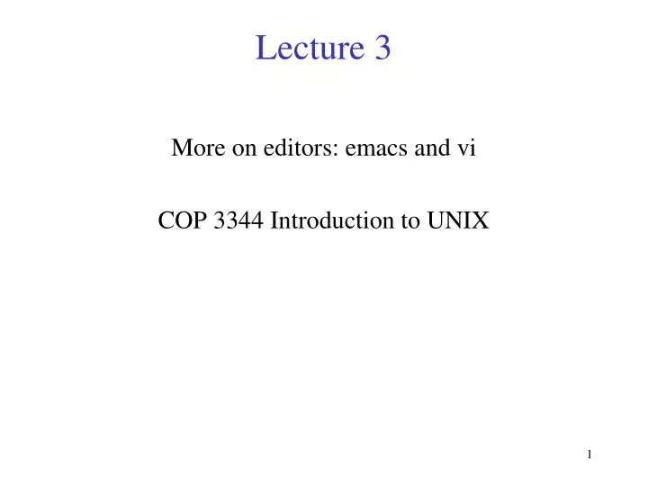 lecture 3