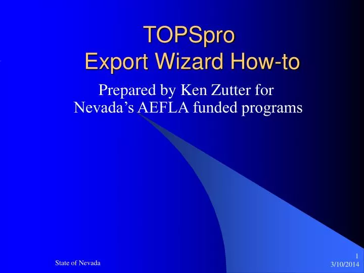topspro export wizard how to