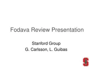 Fodava Review Presentation