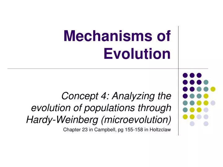 mechanisms of evolution