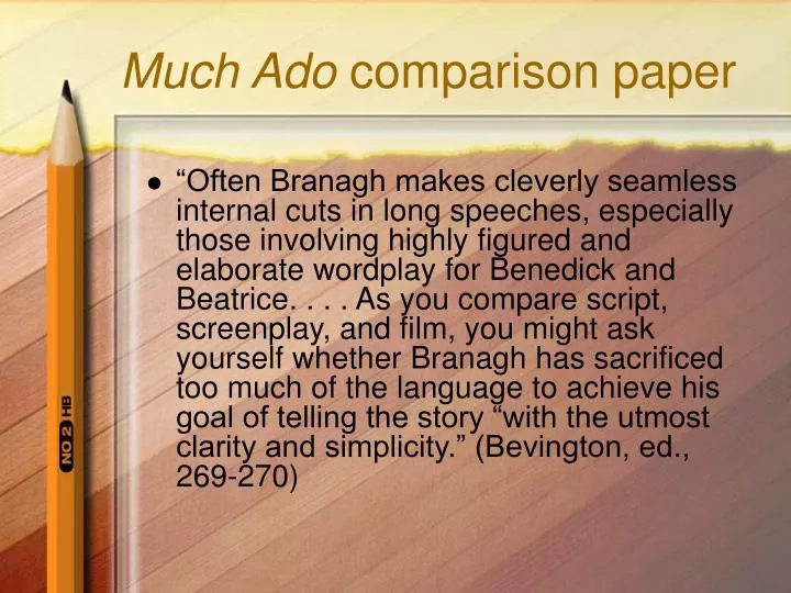 much ado comparison paper