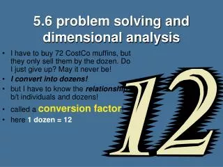 5.6 problem solving and dimensional analysis
