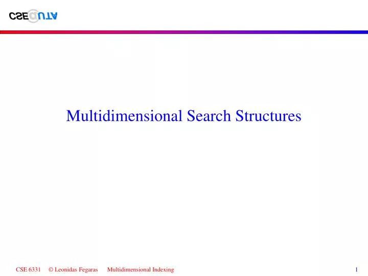 multidimensional search structures