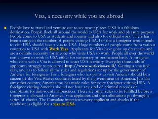 Visa to Usa