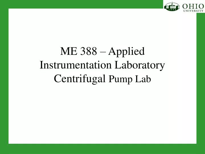 me 388 applied instrumentation laboratory centrifugal pump lab