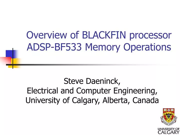 overview of blackfin processor adsp bf533 memory operations