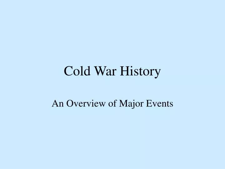 cold war history