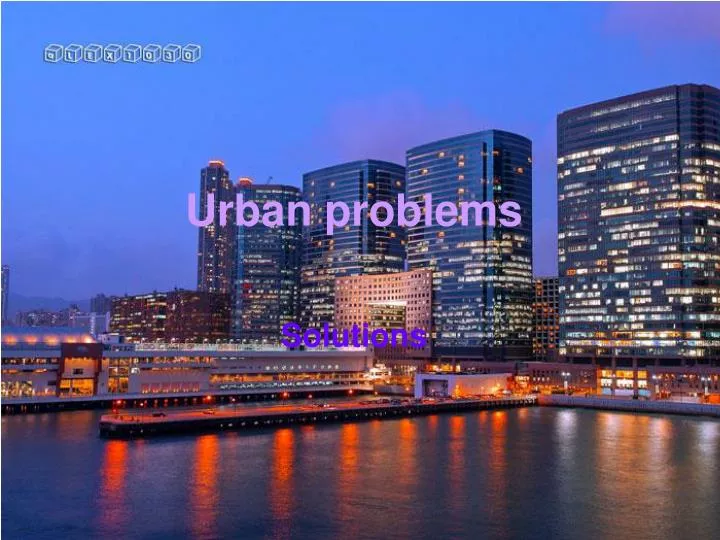 urban problems