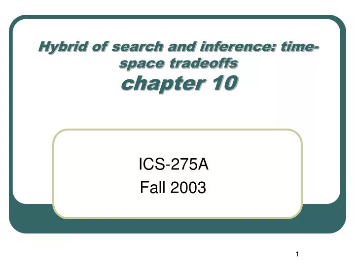 hybrid of search and inference time space tradeoffs chapter 10