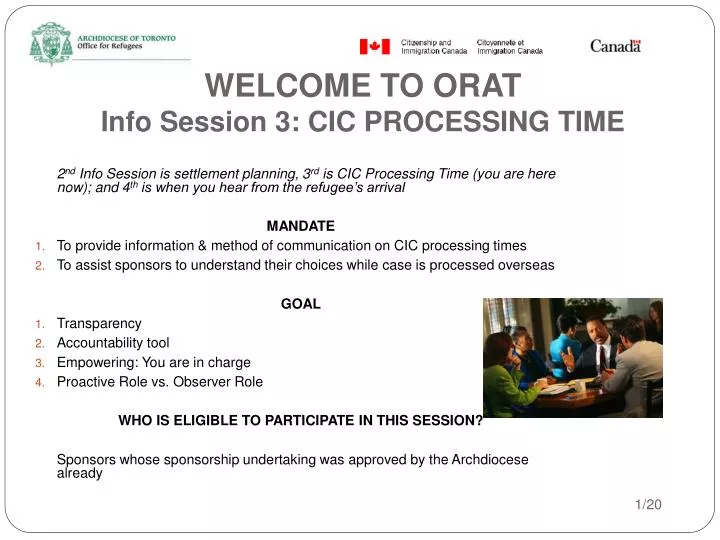 welcome to orat info session 3 cic processing time