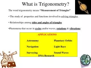 What is Trigonometry?