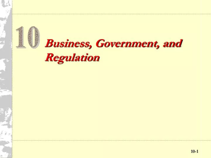 business government and regulation