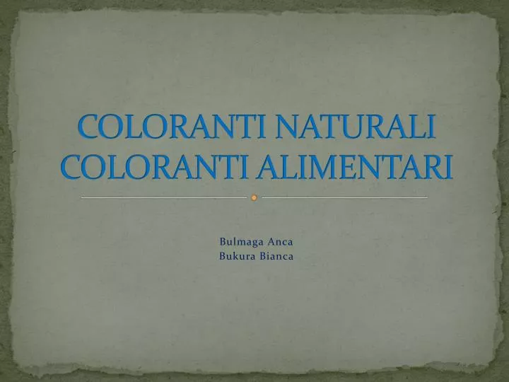 coloranti naturali coloranti alimentari