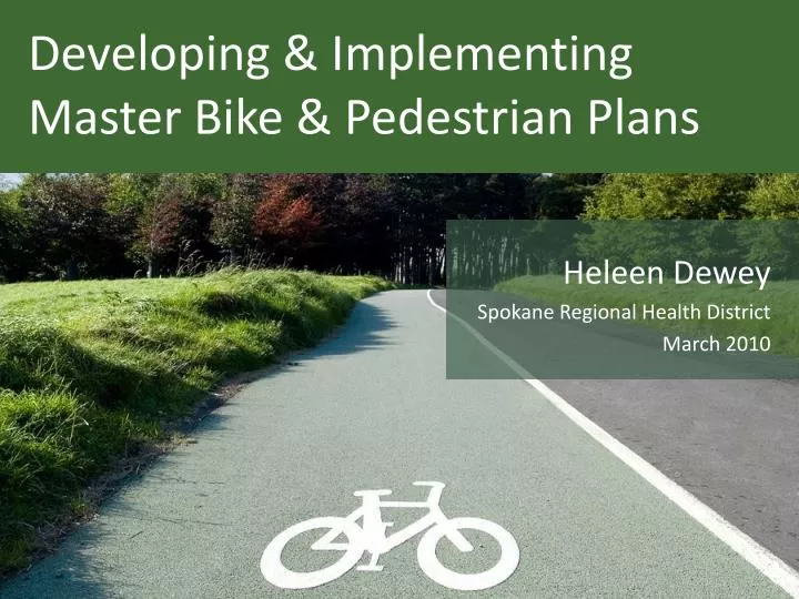 developing implementing master bike pedestrian plans