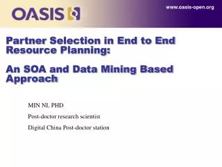 Partner Selection in E nd to End Resource Planning : An SOA and Data Mining Based Approach