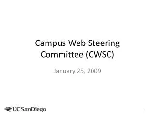 Campus Web Steering Committee (CWSC)