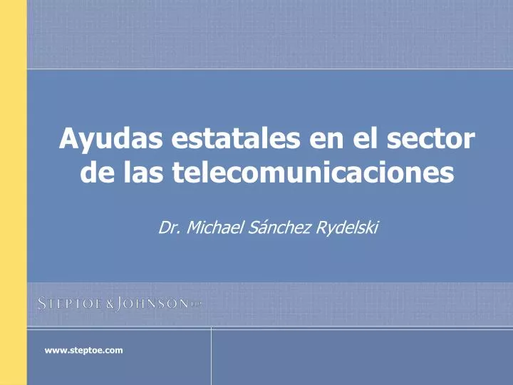 ayudas estatales en el sector de las telecomunicaciones