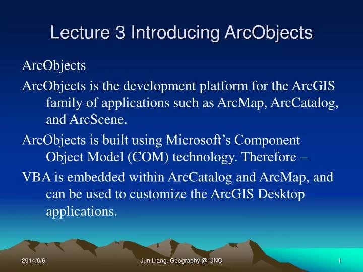 lecture 3 introducing arcobjects