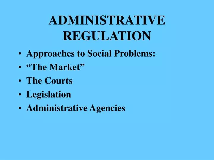 administrative regulation