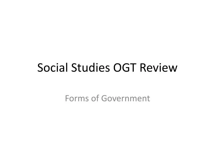 social studies ogt review
