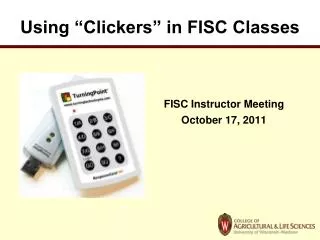 Using “Clickers” in FISC Classes