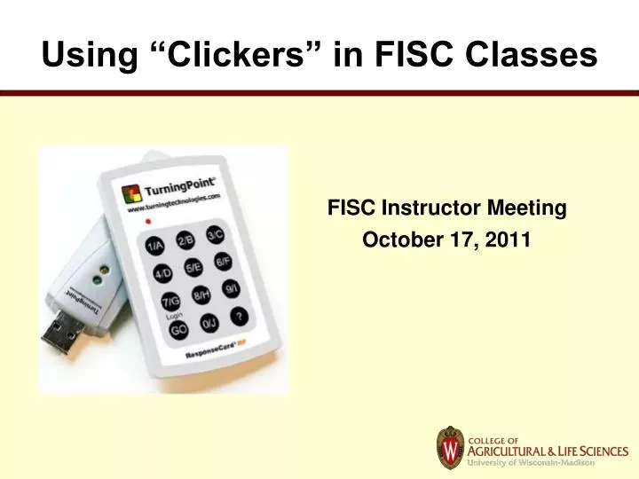 using clickers in fisc classes