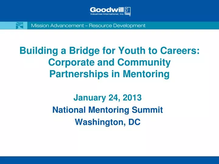 building a bridge for youth to careers corporate and community partnerships in mentoring