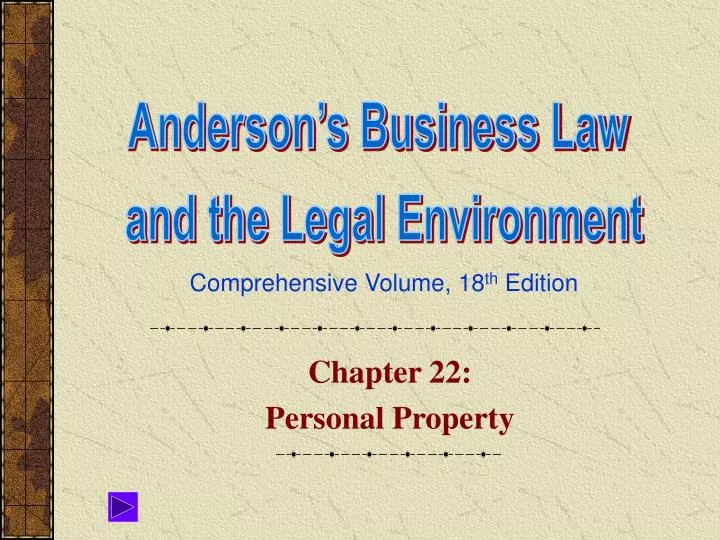 chapter 22 personal property