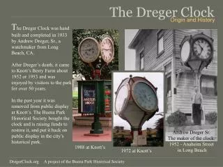 The Dreger Clock