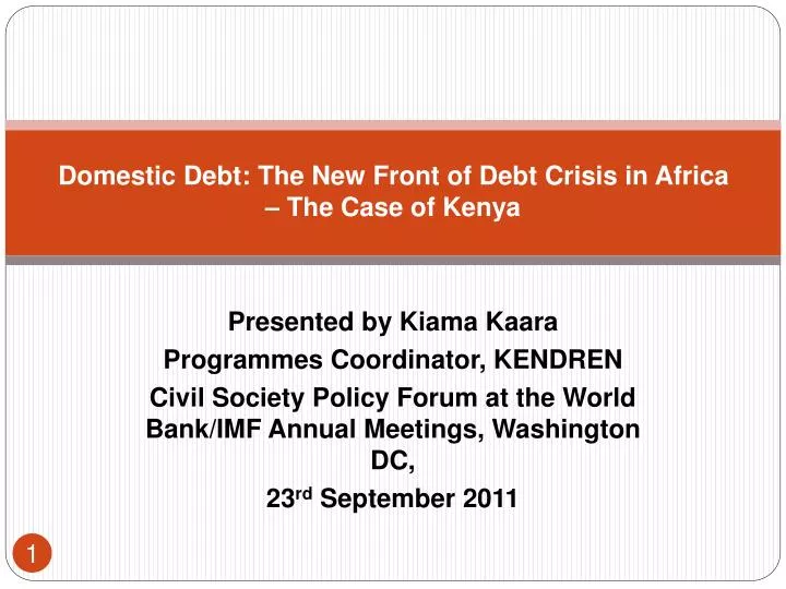 domestic debt the new front of debt crisis in africa the case of kenya
