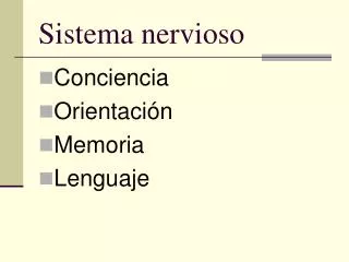 sistema nervioso