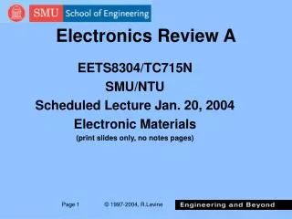 Electronics Review A