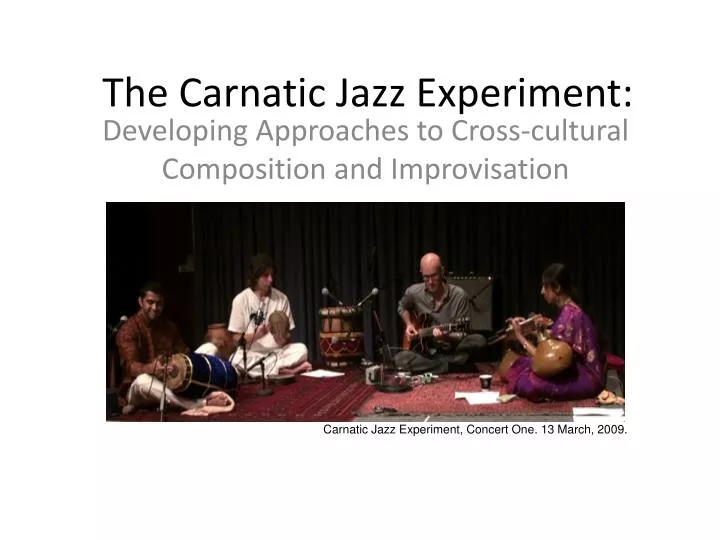 the carnatic jazz experiment