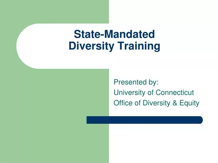 state mandated diversity training