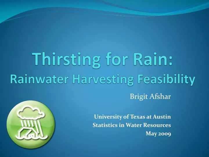 thirsting for rain rainwater harvesting feasibility