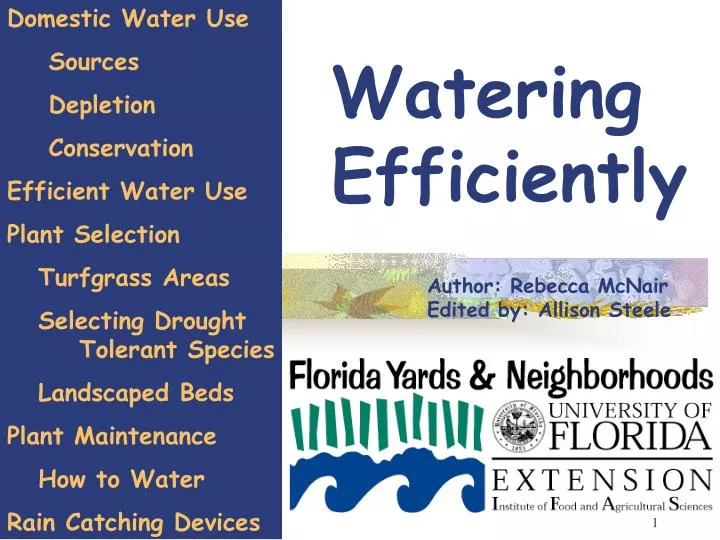 watering efficiently