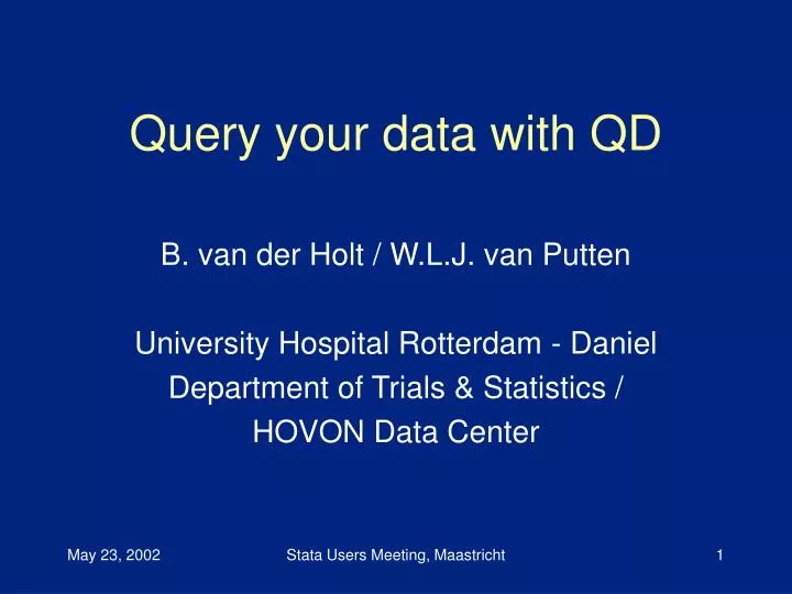 query your data with qd