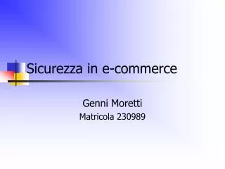 sicurezza in e commerce