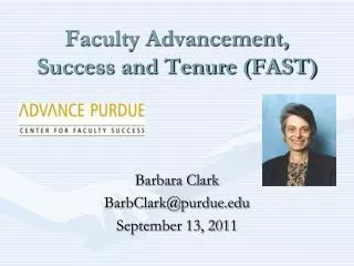 Faculty Advancement, Success and Tenure (FAST)