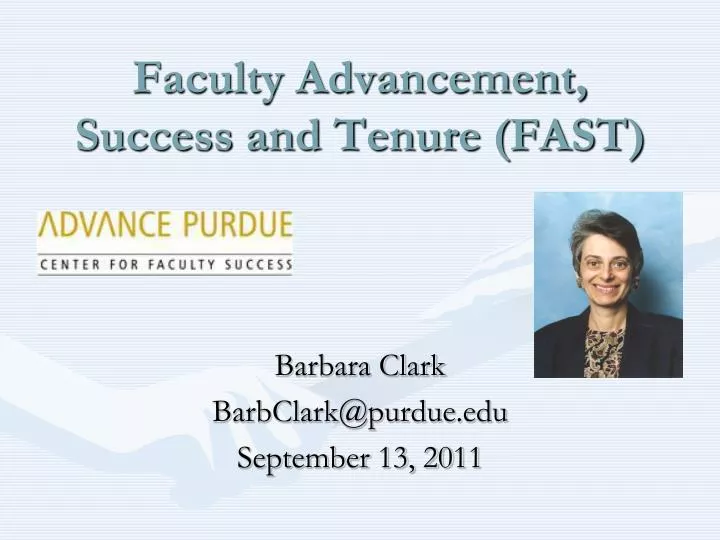 faculty advancement success and tenure fast