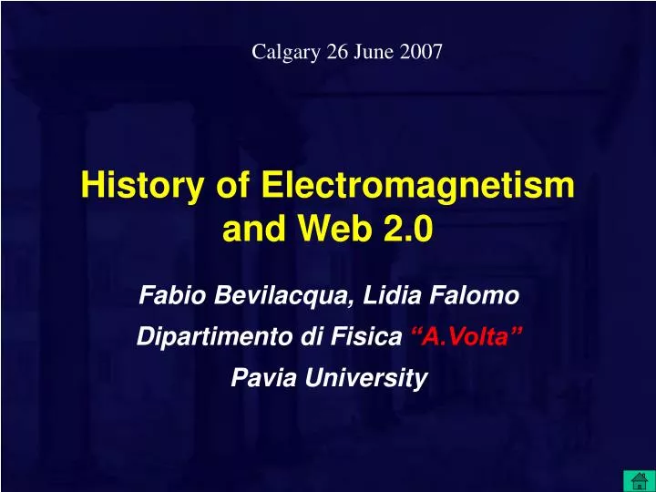 history of electromagnetism and web 2 0