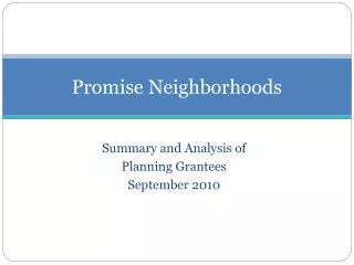 Promise Neighborhoods